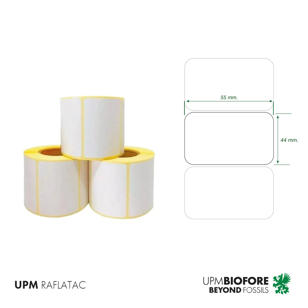 Rollos de papel Térmico TOP 55x44mm. (Caja x60unidades))